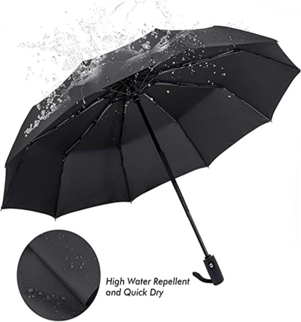 Elegant Windproof Travel Umbrella with Luxury Waterproof Case – Stylish Compact Protection