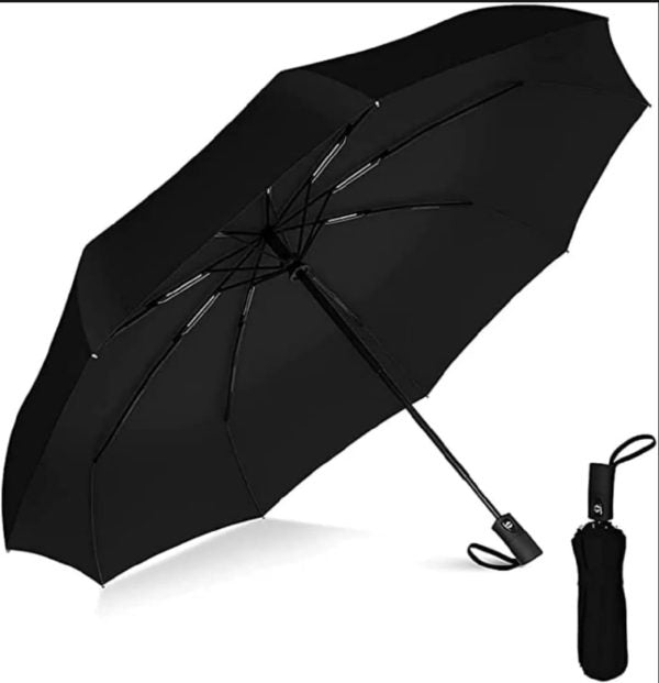 Elegant Windproof Travel Umbrella with Luxury Waterproof Case – Stylish Compact Protection